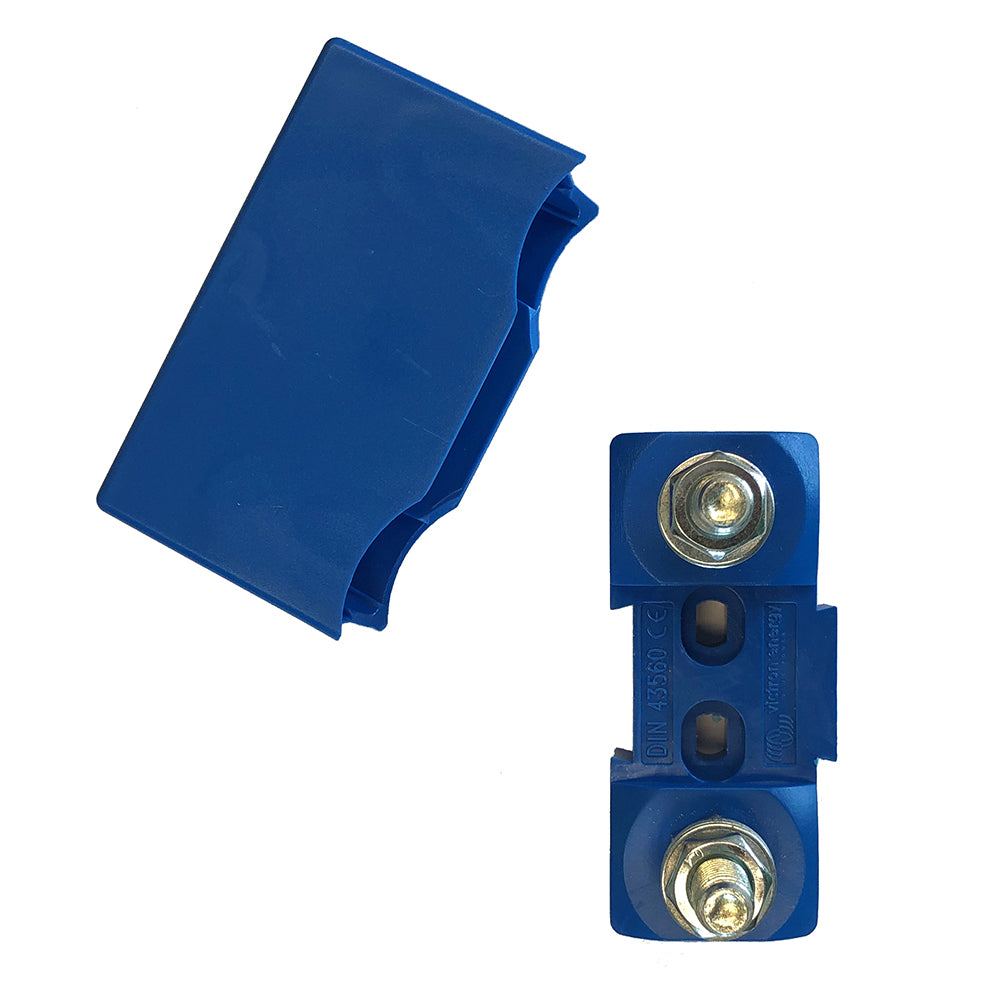 Victron Energy modular fuse holder for MEGA fuse, electrical fuse block with fuse slots, durable and reliable power protection component.