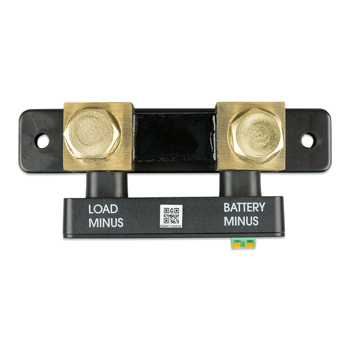 Victron SmartShunt 500AMP Bluetooth battery shunt for monitoring energy systems, featuring digital display and Bluetooth connectivity.