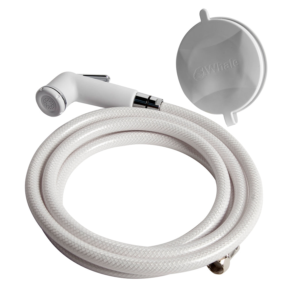 Whale Marine RT3000 Swim 'N Rinse Compact Deck Shower for boats, cold water deck shower accessory with spray nozzle