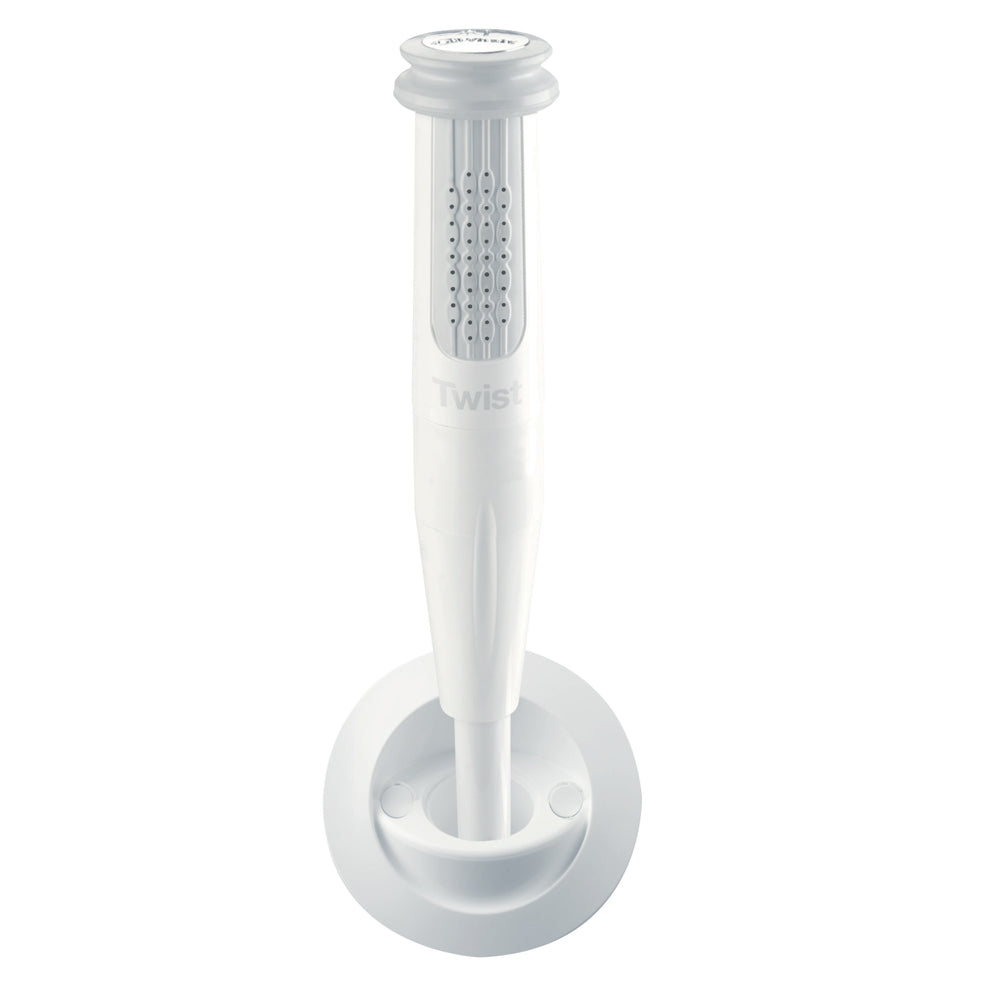 Whale Marine Twist Deck Shower accessory with cold water only, mounted on a boat deck for marine showering needs