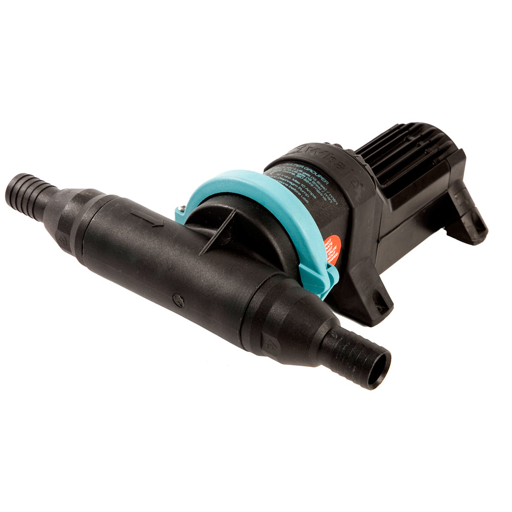 Whale Marine Gulper Grouper Fishbox Evacuation Pump 12V bilge pump for marine fishbox drainage and water removal.