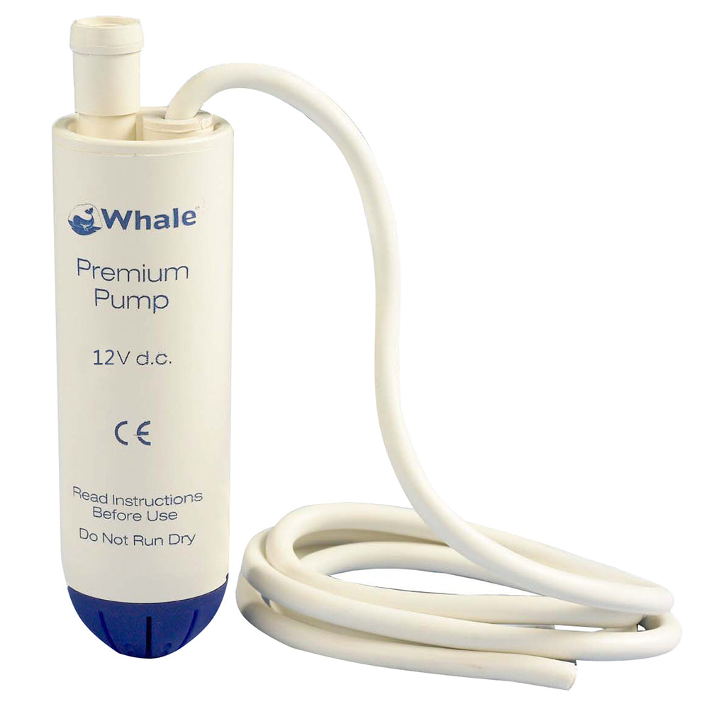 Whale Marine 12V submersible electric galley bilge pump for marine bilge water management.