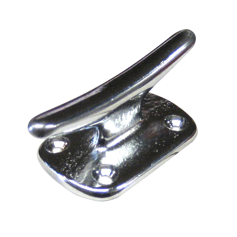 Whitecap white and brass 2-inch fender cleat, durable marine hardware for secure boat fender attachment.