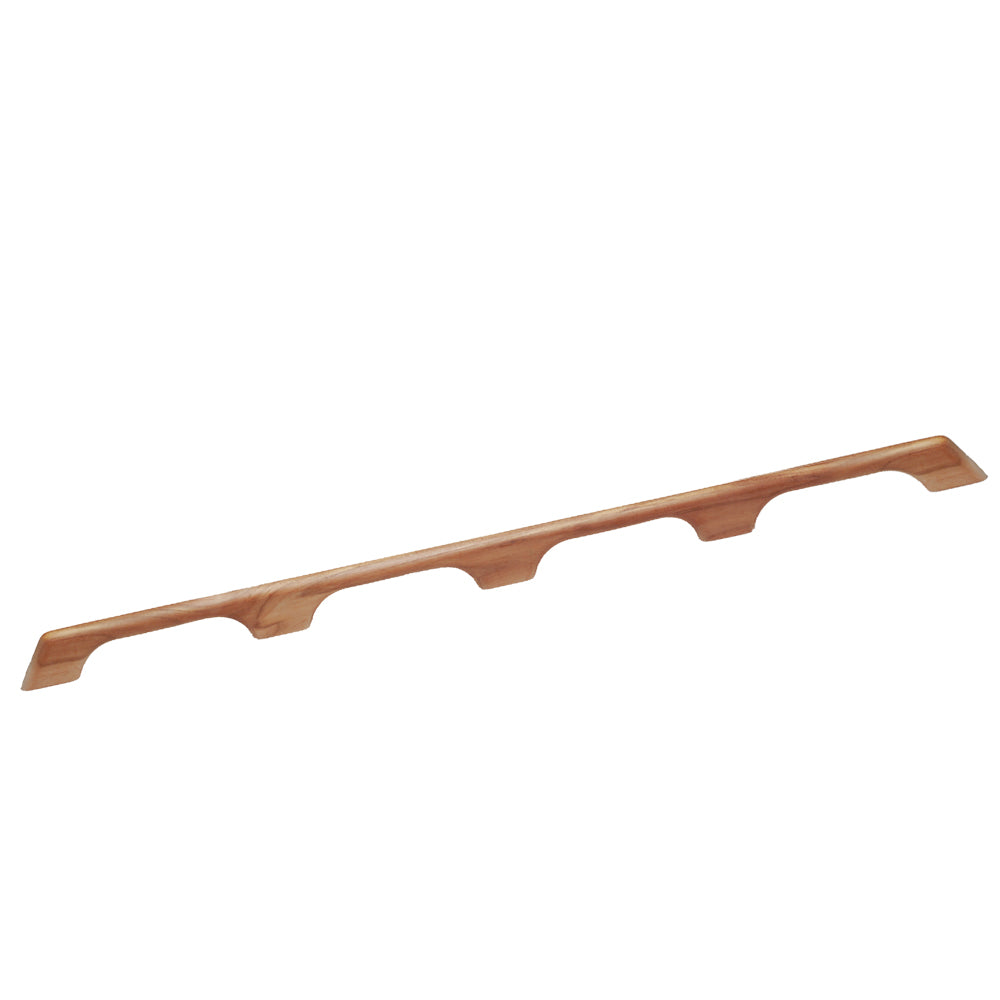 Whitecap teak grab handle with four loops, 43 inches long, designed for secure hand support on boats or docks.