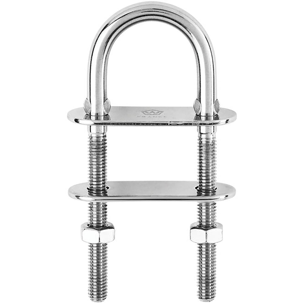 Wichard Marine U-bolt pad eye, 6mm diameter, 90mm length, stainless steel accessory for marine rigging and attachment points.