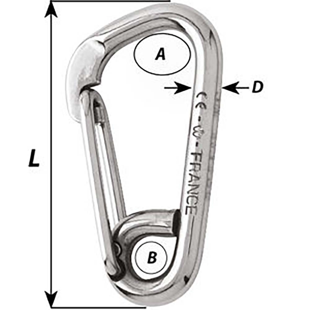 Mousqueton asymétrique Wichard - Longueur 170 mm - 15/32"