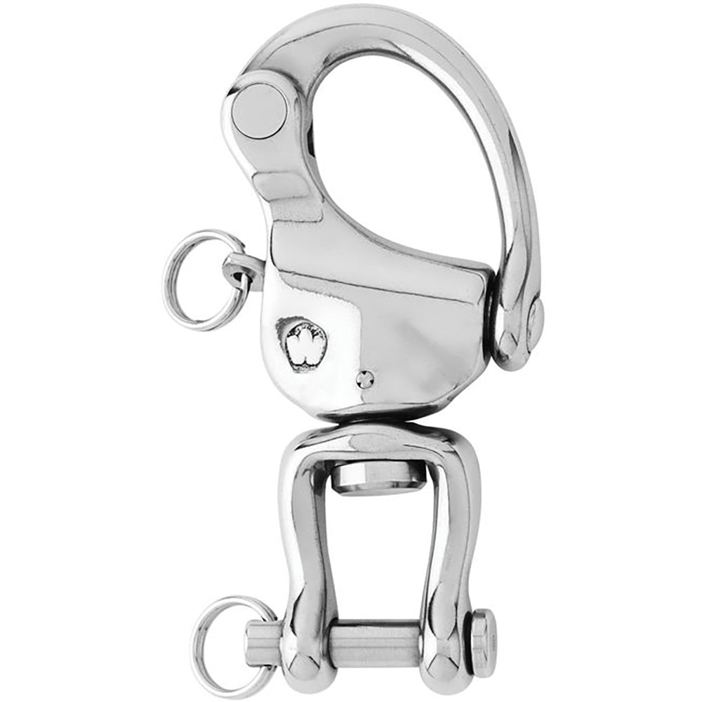 Wichard Marine HR Snap Shackle with Clevis Pin and Swivel, 120mm length, stainless steel marine shackle for sailing and rigging.