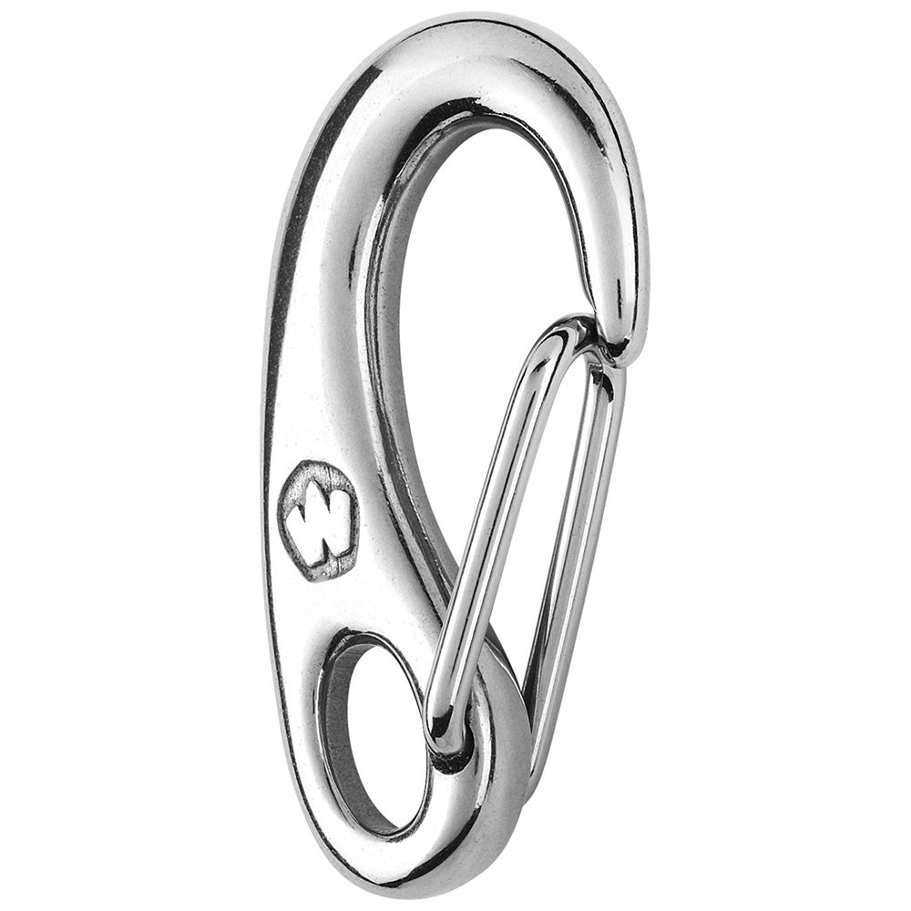 Wichard Marine safety snap hook, 75mm, made of durable metal, used for secure marine rigging and quick connection.
