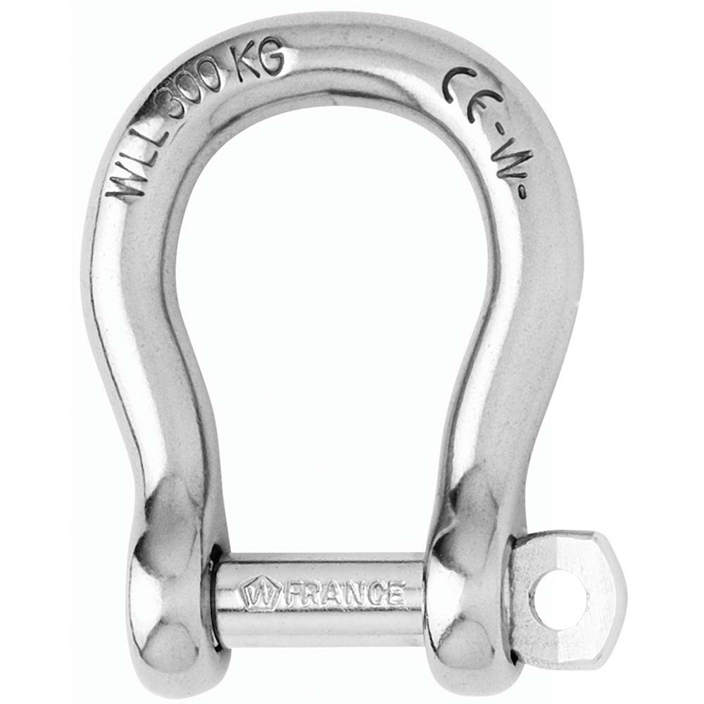 Wichard Marine Self-Locking Bow Shackle in 5mm diameter, with steel construction and secure locking mechanism.