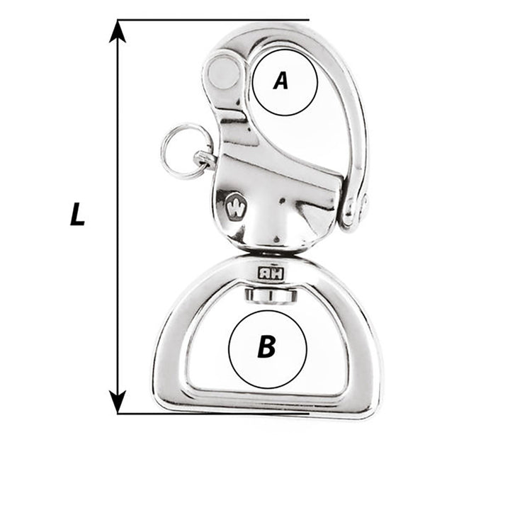 Manille à pression en sangle Wichard – 3-1/8"