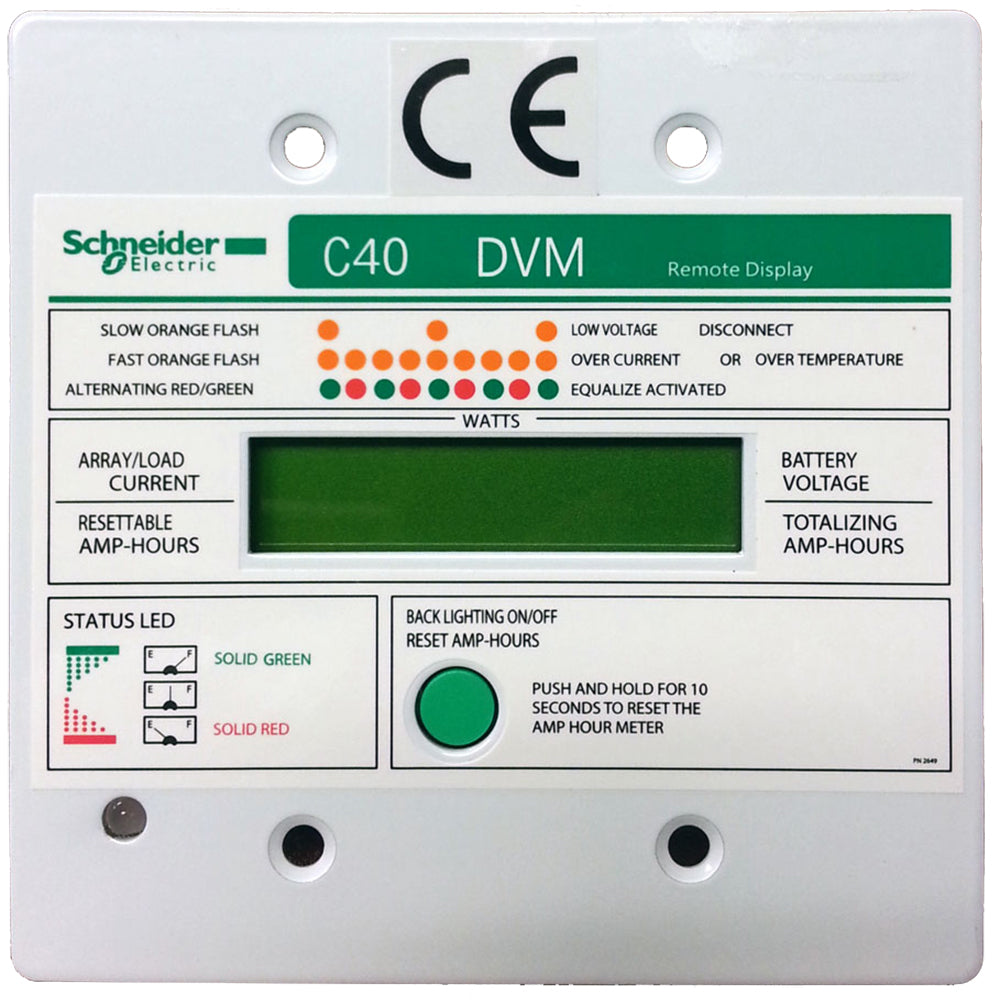 Xantrex C-Series Digital Remote with 50-foot cable for Xantrex inverter accessories, showing remote control device and cable connection