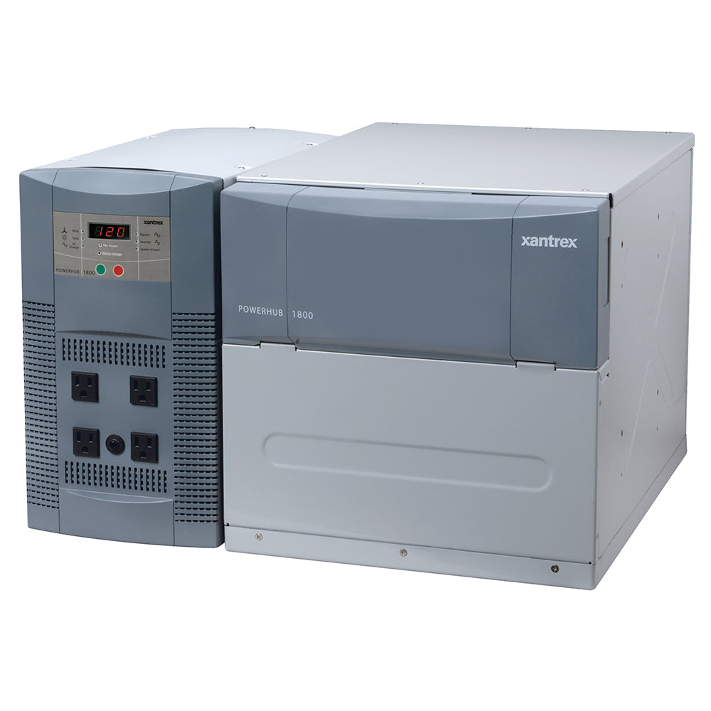 Xantrex PowerHub 1800 charger and inverter combo device with display and control panel for RV or marine power management