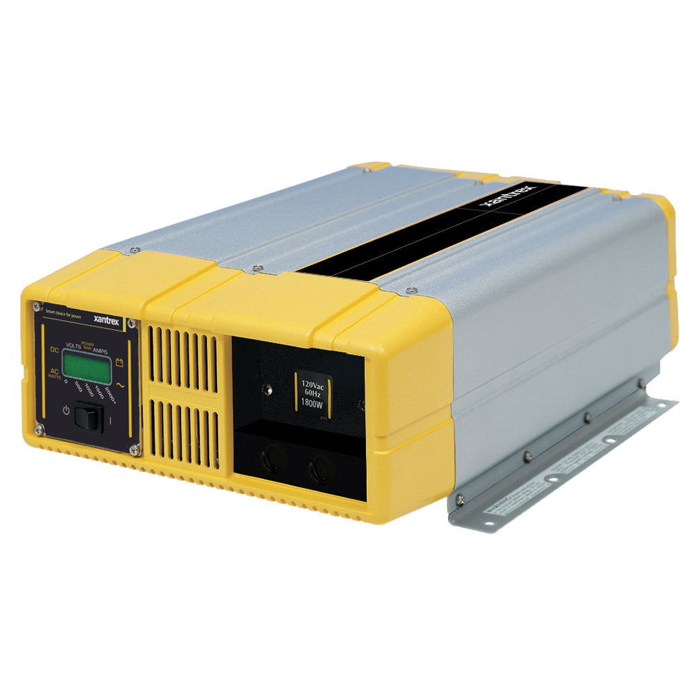 Xantrex PROsine 1800/24/120 hard-wired inverter showing front view with connection ports and brand logo on a neutral background.